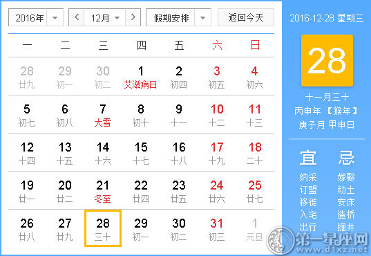 2016年12月28日时辰吉凶查询