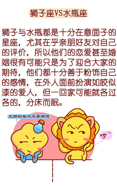 狮子座vs水瓶座